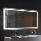 Specchio da terra rettangolare a LED da 63" x 20" – Specchio HD a figura intera con cornice in lega di alluminio