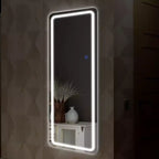 Specchio da terra rettangolare a LED da 63" x 20" – Specchio HD a figura intera con cornice in lega di alluminio