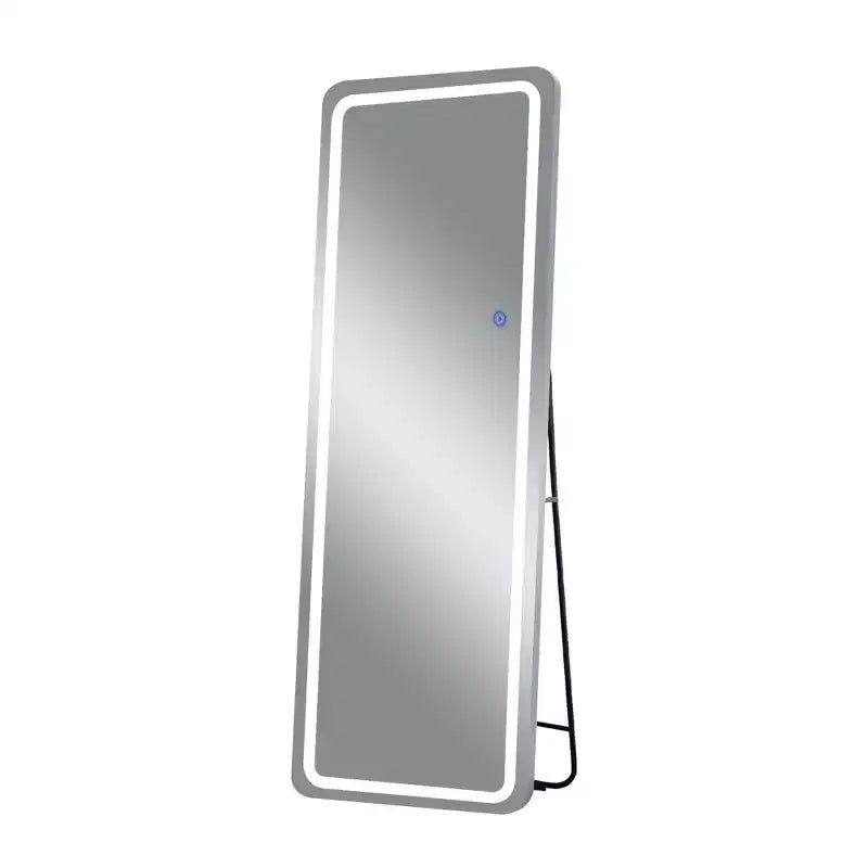Specchio da terra rettangolare a LED da 63" x 20" – Specchio HD a figura intera con cornice in lega di alluminio