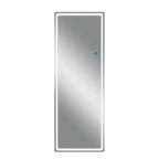 Specchio da terra rettangolare a LED da 63" x 20" – Specchio HD a figura intera con cornice in lega di alluminio