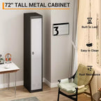 71 armadietti metallici per dipendenti, armadietti a 3 ripiani per vestiti e cappotti in acciaio, armadietti portaoggetti, armadio indipendente per casa, ufficio, palestra, scuola, garage