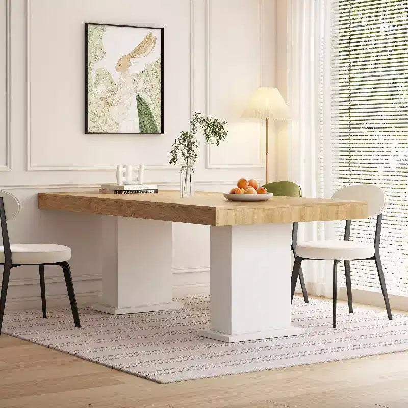 Tavolo da pranzo e scrivania in legno multi-scena – Tavolo da lavoro versatile in legno massiccio per la casa