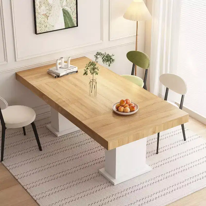 Tavolo da pranzo e scrivania in legno multi-scena – Tavolo da lavoro versatile in legno massiccio per la casa