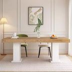 Tavolo da pranzo e scrivania in legno multi-scena – Tavolo da lavoro versatile in legno massiccio per la casa