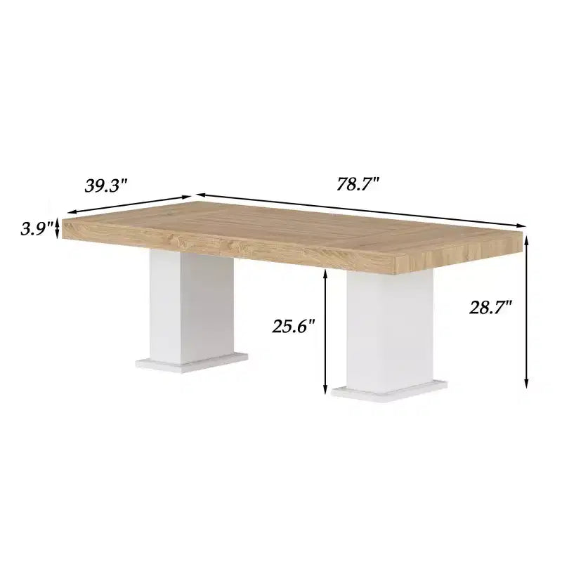 Tavolo da pranzo e scrivania in legno multi-scena – Tavolo da lavoro versatile in legno massiccio per la casa