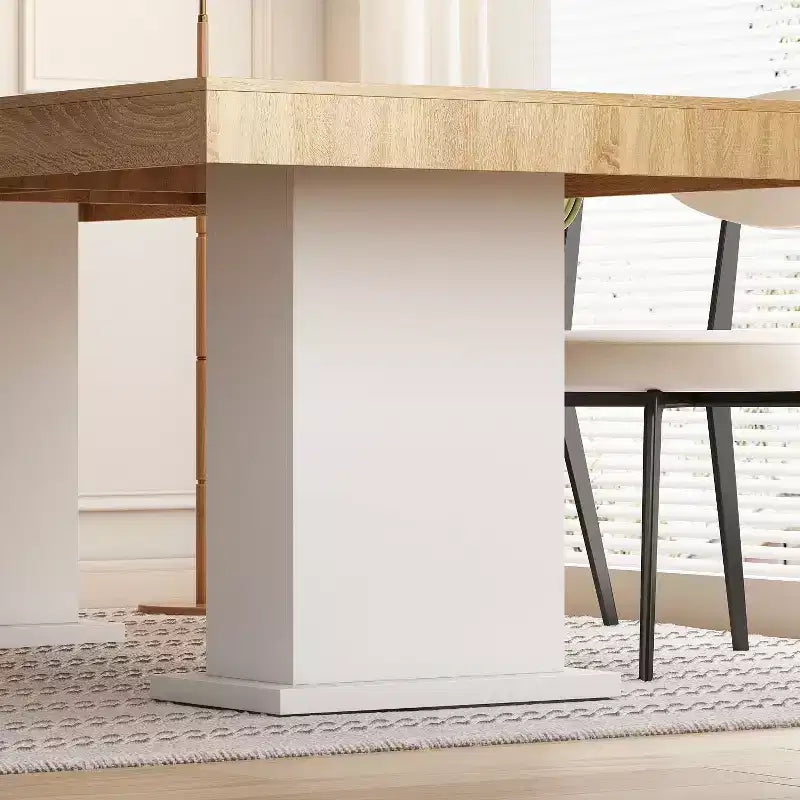 Tavolo da pranzo e scrivania in legno multi-scena – Tavolo da lavoro versatile in legno massiccio per la casa