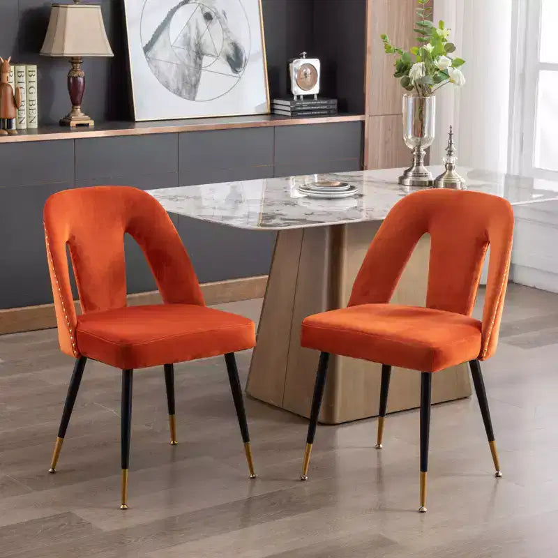 Sedia da pranzo moderna in velluto – Sedia da cucina e sala da pranzo imbottita contemporanea