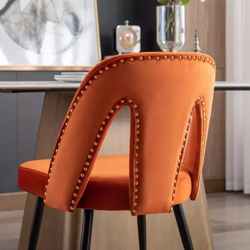 Sedia da pranzo moderna in velluto – Sedia da cucina e sala da pranzo imbottita contemporanea