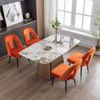 Sedia da pranzo moderna in velluto – Sedia da cucina e sala da pranzo imbottita contemporanea