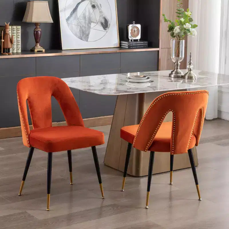 Sedia da pranzo moderna in velluto – Sedia da cucina e sala da pranzo imbottita contemporanea