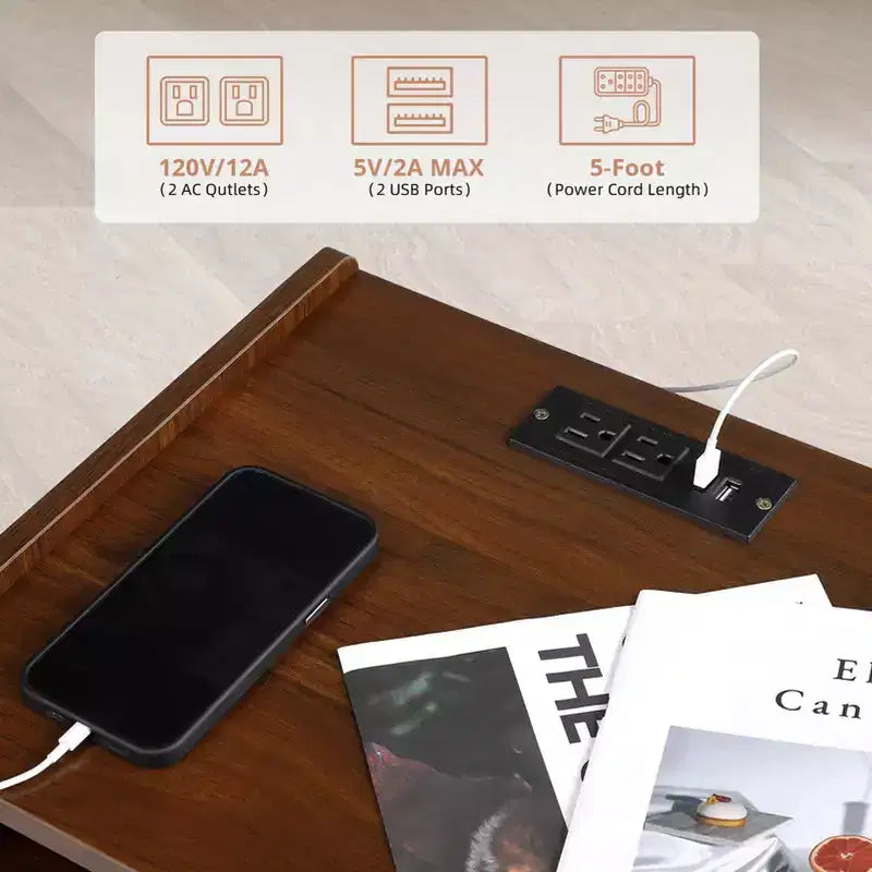 Comodino con Cassetto e Ripiano Aperto – Comodino Compatto per Camera da Letto, Design Moderno