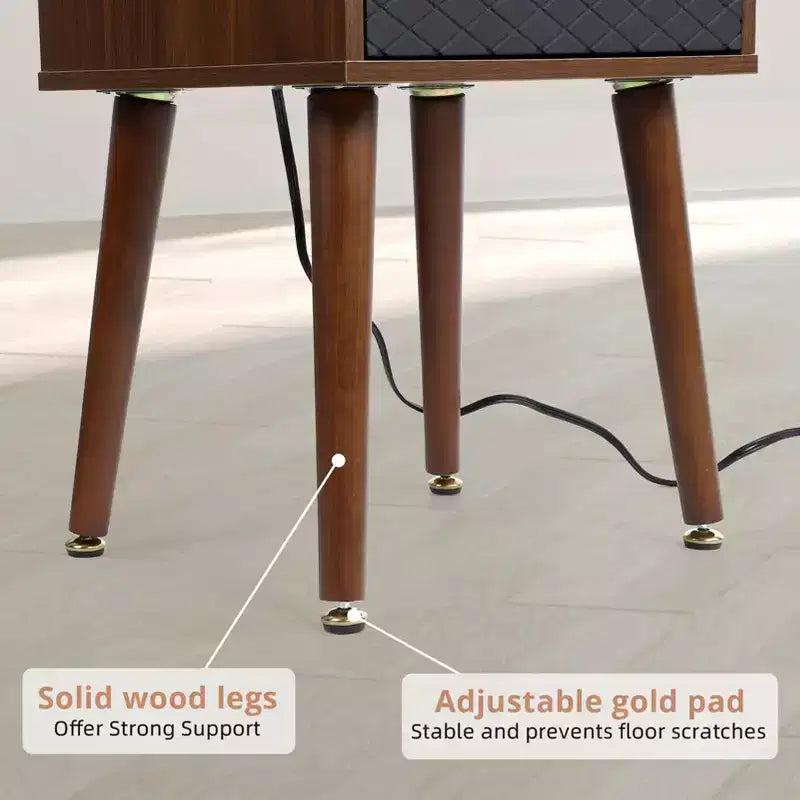 Comodino con Cassetto e Ripiano Aperto – Comodino Compatto per Camera da Letto, Design Moderno