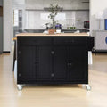 Isola da Cucina con Piano in Legno e Ruote Bloccabili – Carrello Contenitore su Ruote con Scaffali