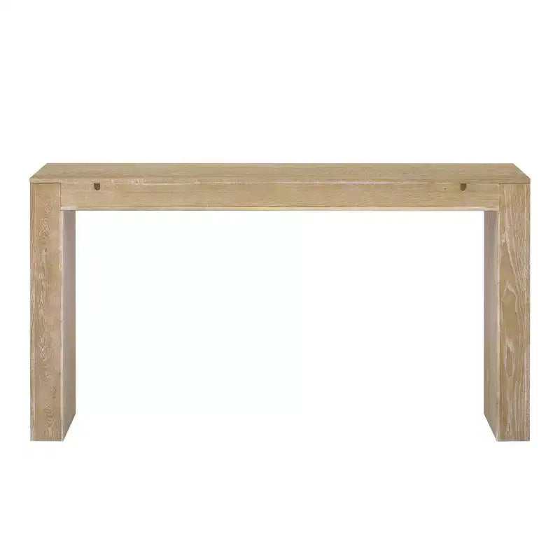 Consolle in legno con cassetti – Tavolo da ingresso/divano con contenitore, finitura naturale