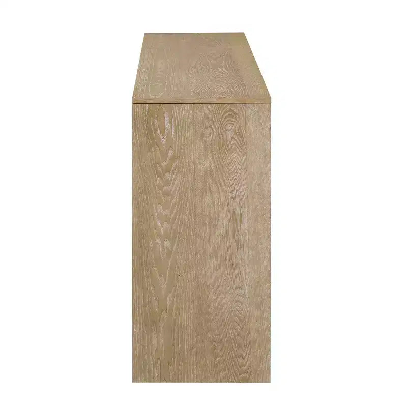 Consolle in legno con cassetti – Tavolo da ingresso/divano con contenitore, finitura naturale
