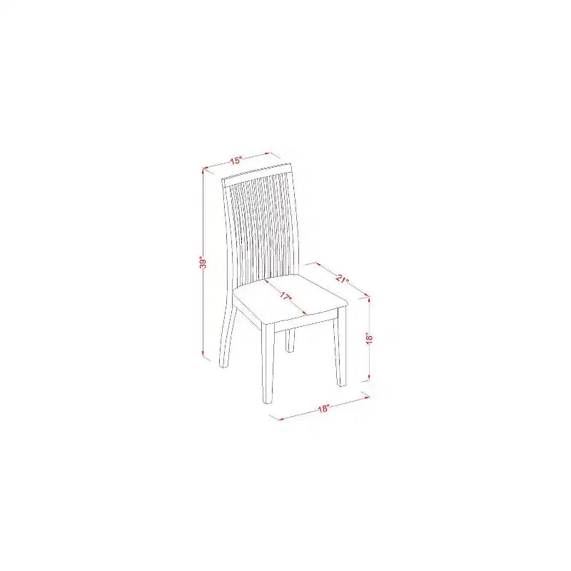 Set Tavolo da Pranzo Rotondo in Legno Massello Finitura Bianco Lino – 3 Pezzi – 2 Posti