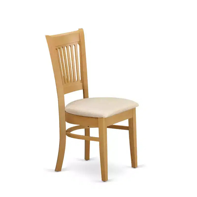 Set da Pranzo 3 Pezzi in Legno Massello con Finitura Rovere Naturale - Posti a Sedere per 4 Persone