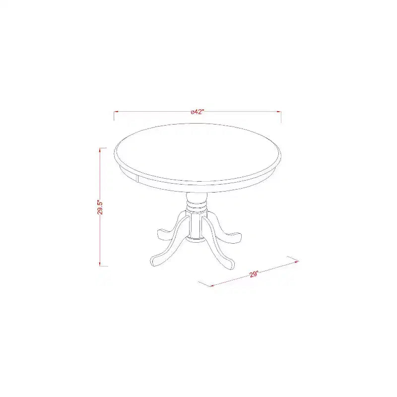 Set da pranzo in 3 pezzi con piano in legno massello finitura nera e ciliegio - 4 posti a sedere