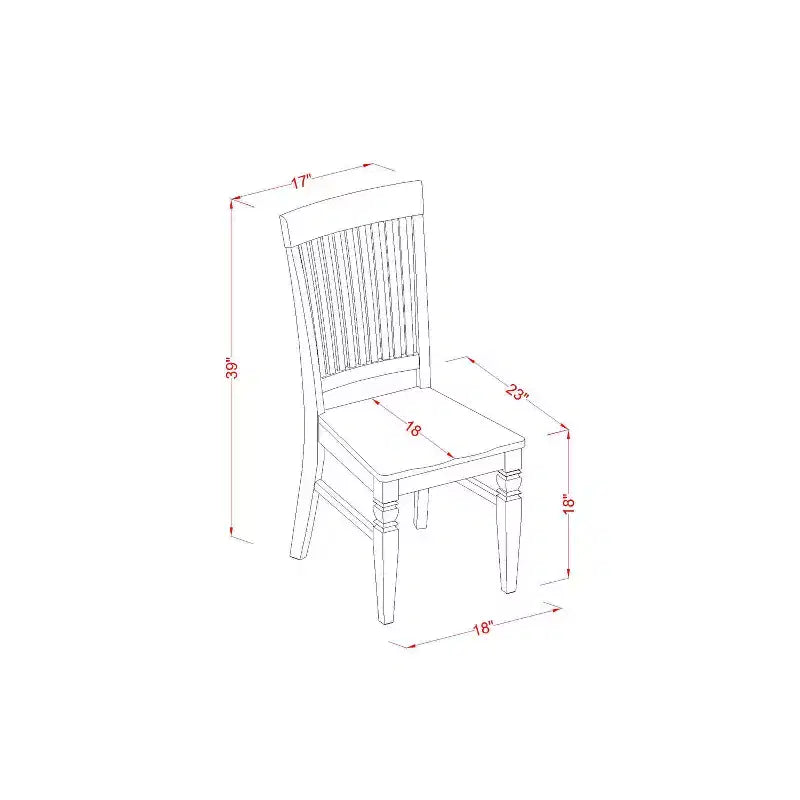 Set da pranzo in 3 pezzi con piano in legno massello finitura nera e ciliegio - 4 posti a sedere