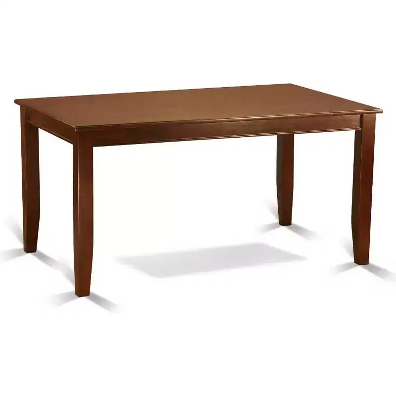 Set Sala da Pranzo Rotondo in Legno Massello con Finitura Mogano, 5 Pezzi – 4 Posti