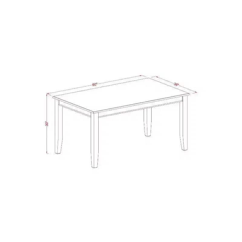 Set Sala da Pranzo Rotondo in Legno Massello con Finitura Mogano, 5 Pezzi – 4 Posti