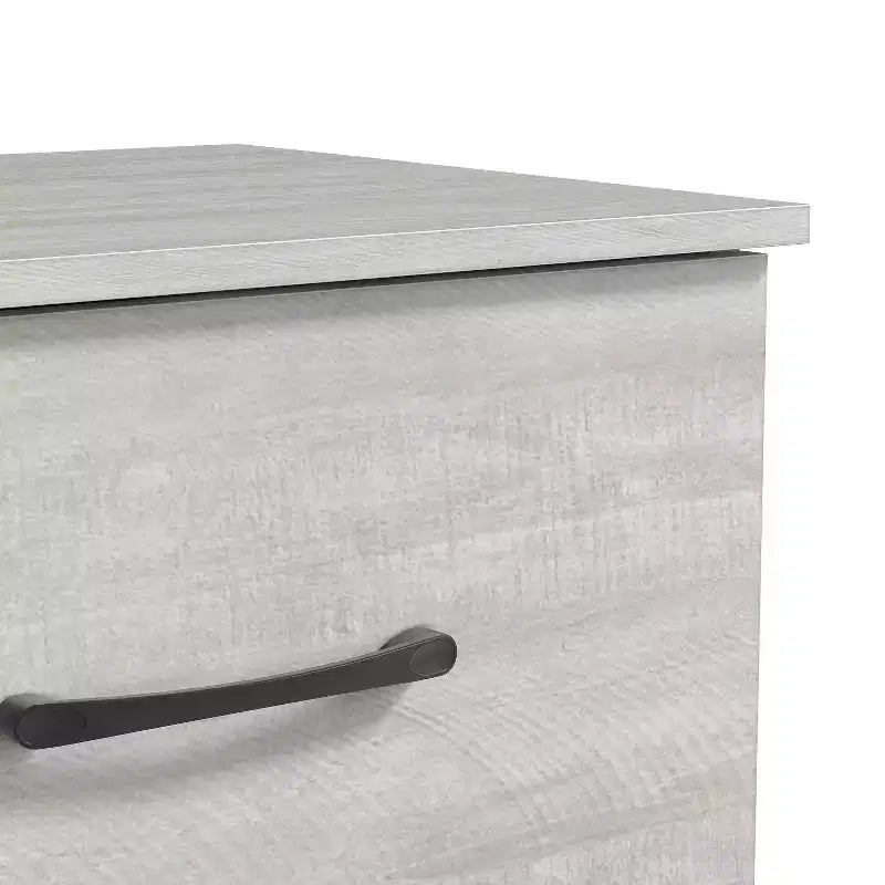 Comodino a 2 Cassetti con Spazio Contenitore – Tavolino da Notte Moderno Grigio Chiaro, 47,5 cm L x 39,9 cm P x 60,2 cm A
