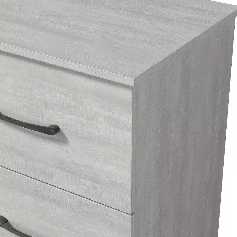 Comodino a 2 Cassetti con Spazio Contenitore – Tavolino da Notte Moderno Grigio Chiaro, 47,5 cm L x 39,9 cm P x 60,2 cm A
