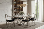 Royal Hampton Contemporary Side Chair With Black Microfabric Seat, Set of 2