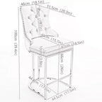 Set di 2 sgabelli da bancone da 66 cm – Sgabelli da bar moderni in velluto con gambe in metallo per cucina e bar