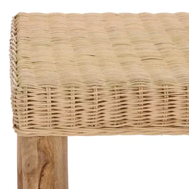Tavolino da caffè in rattan intrecciato – Rotondo stile Boho Finitura naturale Tavolino d'appoggio per soggiorno
