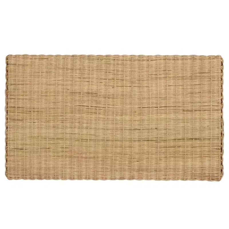 Tavolino da caffè in rattan intrecciato – Rotondo stile Boho Finitura naturale Tavolino d'appoggio per soggiorno