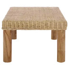 Tavolino da caffè in rattan intrecciato – Rotondo stile Boho Finitura naturale Tavolino d'appoggio per soggiorno