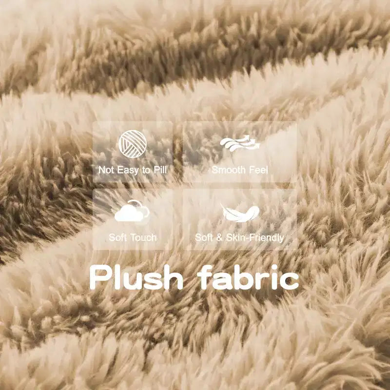 Divano sezionale modulare a L da 149" con pouf e cuscini decorativi – Tessuto felpato color kaki chiaro