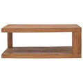 vidaXL Teak Wood Coffee Table Furniture - 35.4 x 19.7 x 13.8