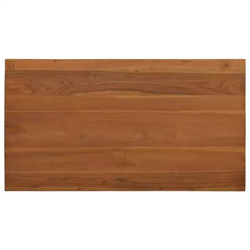 Tavolino da Caffè Rettangolare in Legno Massello di Teak – 90 cm (lunghezza) x 50 cm (larghezza) x 35 cm (altezza) con Ripiano Inferiore