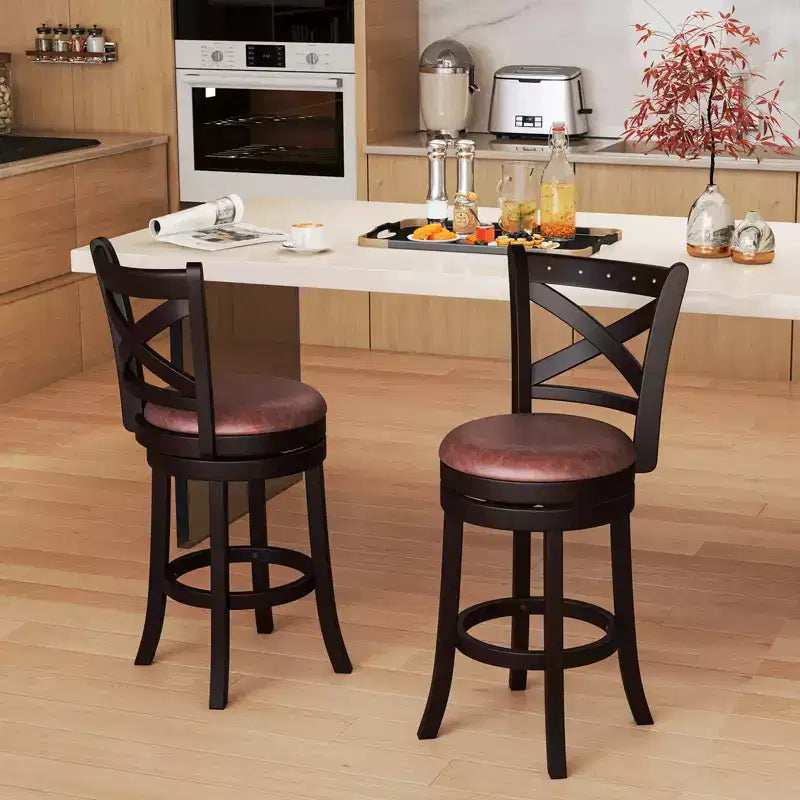 Set di 4 Sgabelli Girevoli da Bar 66 cm – Sgabelli da Bancone ad Altezza Regolabile per Cucina e Bar
