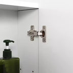 Pensile a Specchio da Parete – Armadietto Medicinali da Bagno con 3 Ante e Ripiani Regolabili
