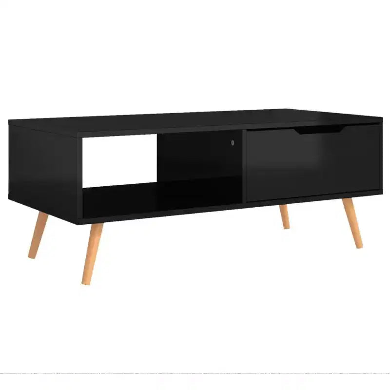 Tavolino da caffè moderno in legno ingegnerizzato bianco – Tavolino da salotto minimalista
