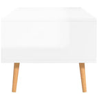 Tavolino da caffè moderno in legno ingegnerizzato bianco – Tavolino da salotto minimalista
