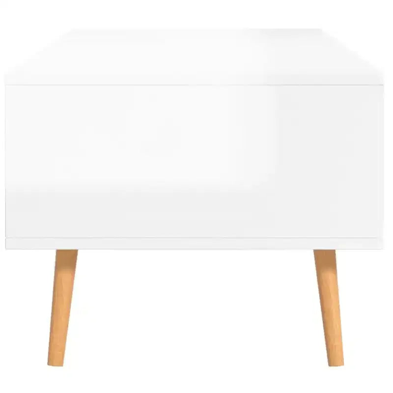 Tavolino da caffè moderno in legno ingegnerizzato bianco – Tavolino da salotto minimalista