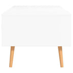 Tavolino da caffè moderno in legno ingegnerizzato bianco – Tavolino da salotto minimalista