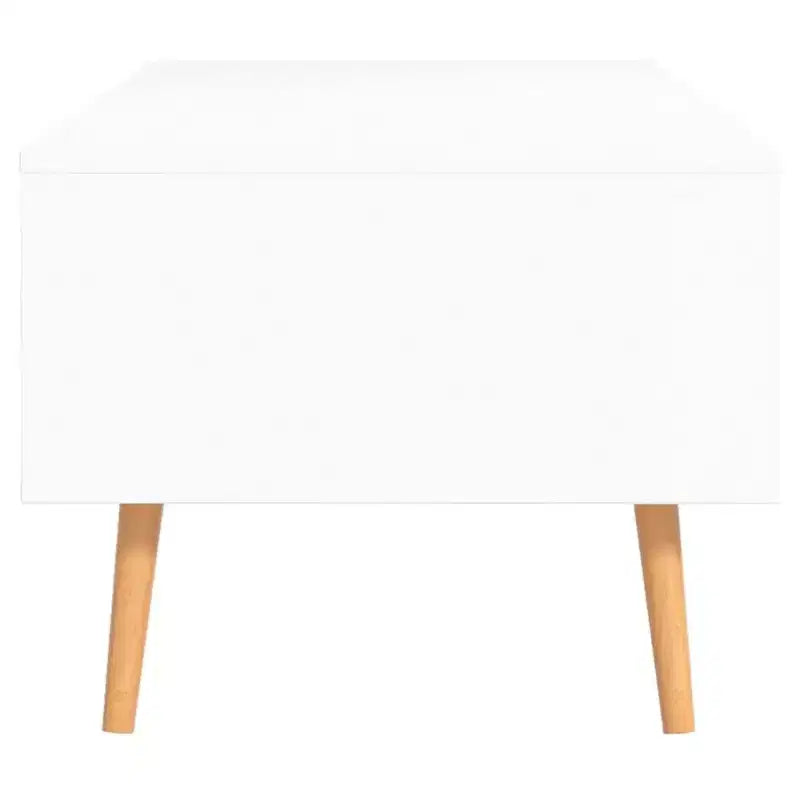 Tavolino da caffè moderno in legno ingegnerizzato bianco – Tavolino da salotto minimalista