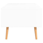 Tavolino da caffè moderno in legno ingegnerizzato bianco – Tavolino da salotto minimalista