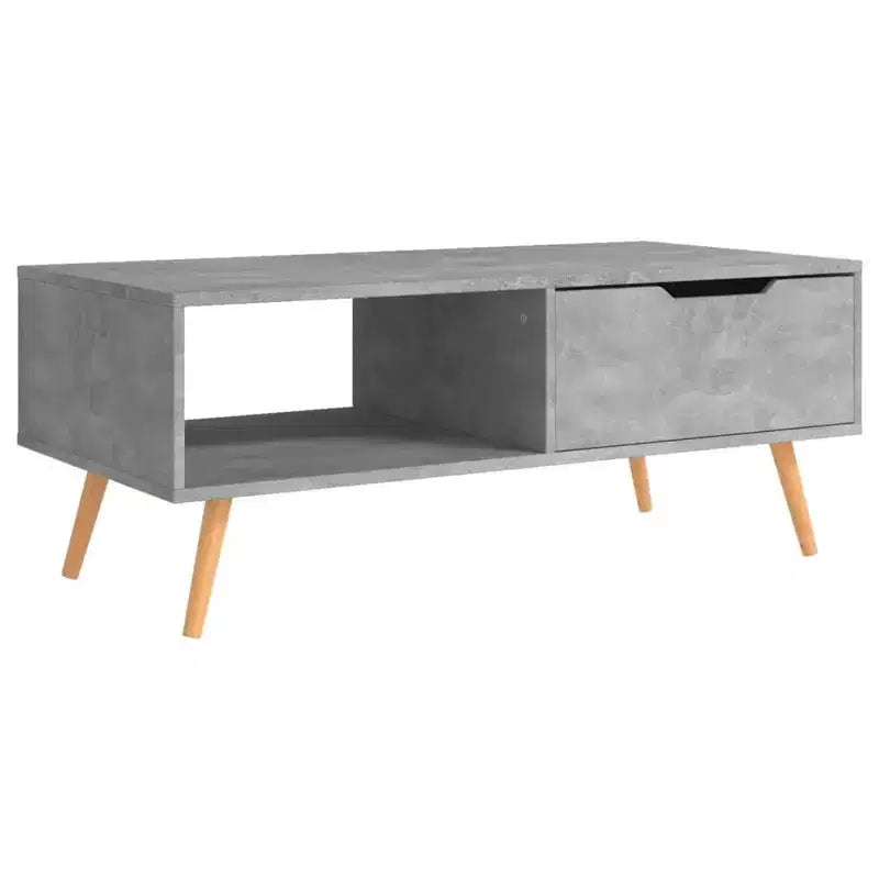 Tavolino da caffè moderno in legno ingegnerizzato bianco – Tavolino da salotto minimalista