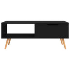 Tavolino da caffè moderno in legno ingegnerizzato bianco – Tavolino da salotto minimalista