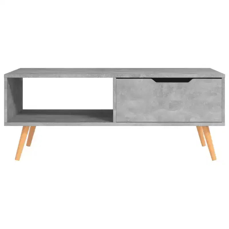 Tavolino da caffè moderno in legno ingegnerizzato bianco – Tavolino da salotto minimalista