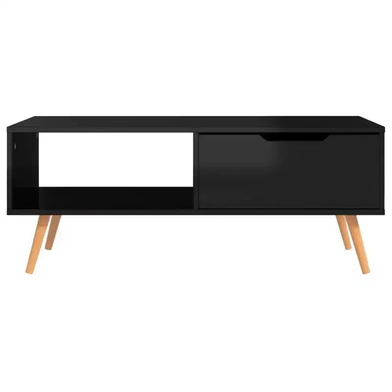 Tavolino da caffè moderno in legno ingegnerizzato bianco – Tavolino da salotto minimalista