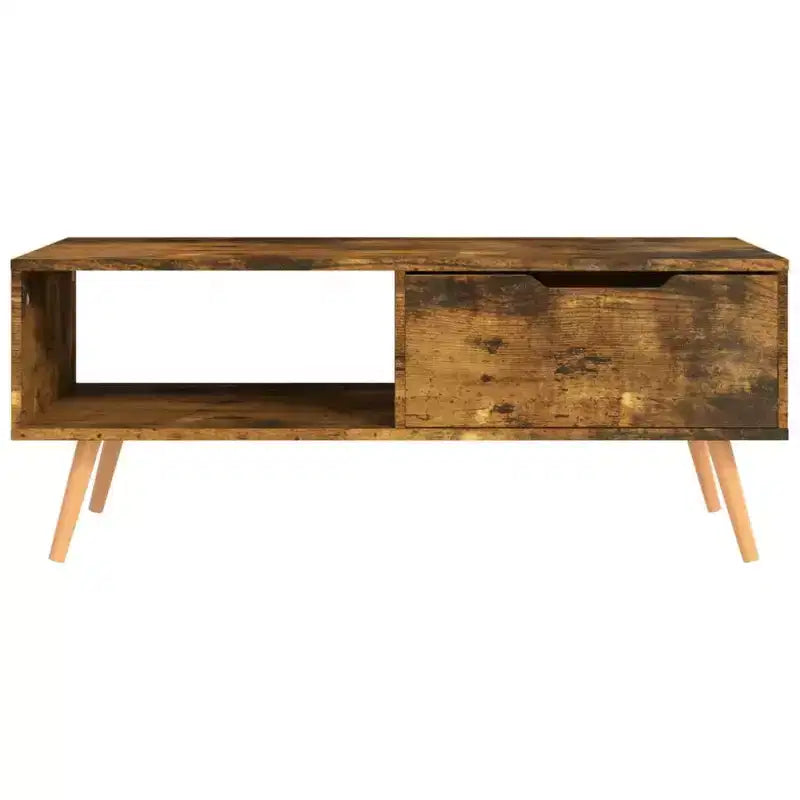 Tavolino da caffè moderno in legno ingegnerizzato bianco – Tavolino da salotto minimalista