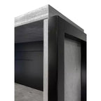 Libreria Moderna in Laminato Effetto Legno con Ante – Mobile Contenitore a 5 Ripiani Alto 198 cm