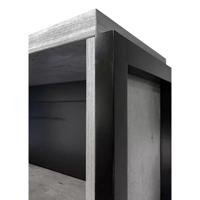 Libreria Moderna in Laminato Effetto Legno con Ante – Mobile Contenitore a 5 Ripiani Alto 198 cm